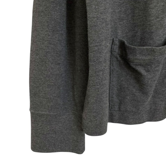 POLO RALPH LAUREN Grandpa Cardigan Sweater in Charcoal Gray Cotton - Picture 6 of 7